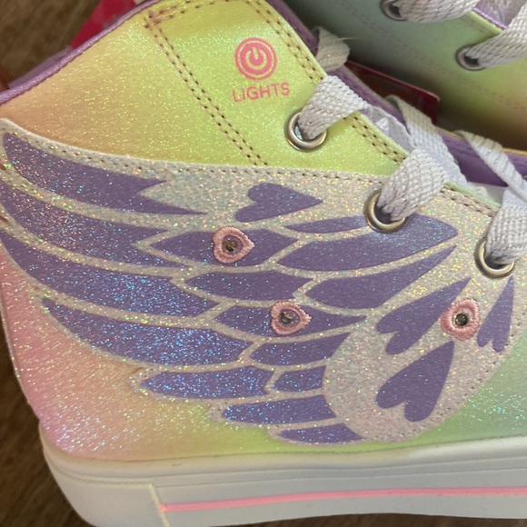 Skechers Shoes Girls Size 3 314785 SLIGHT TWINKLE SPARKS WING CHARM Iridescent - Picture 7 of 11